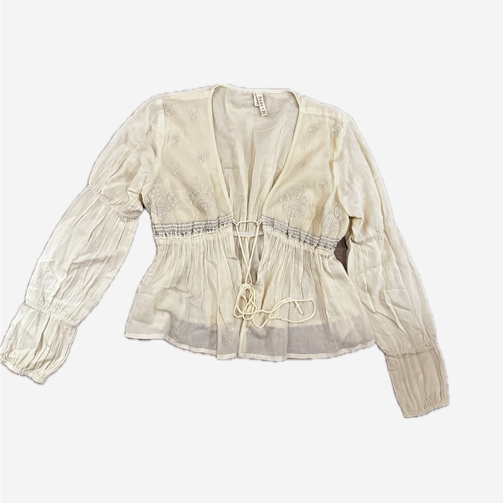 RAGA Cream Long Sleeve Blouse